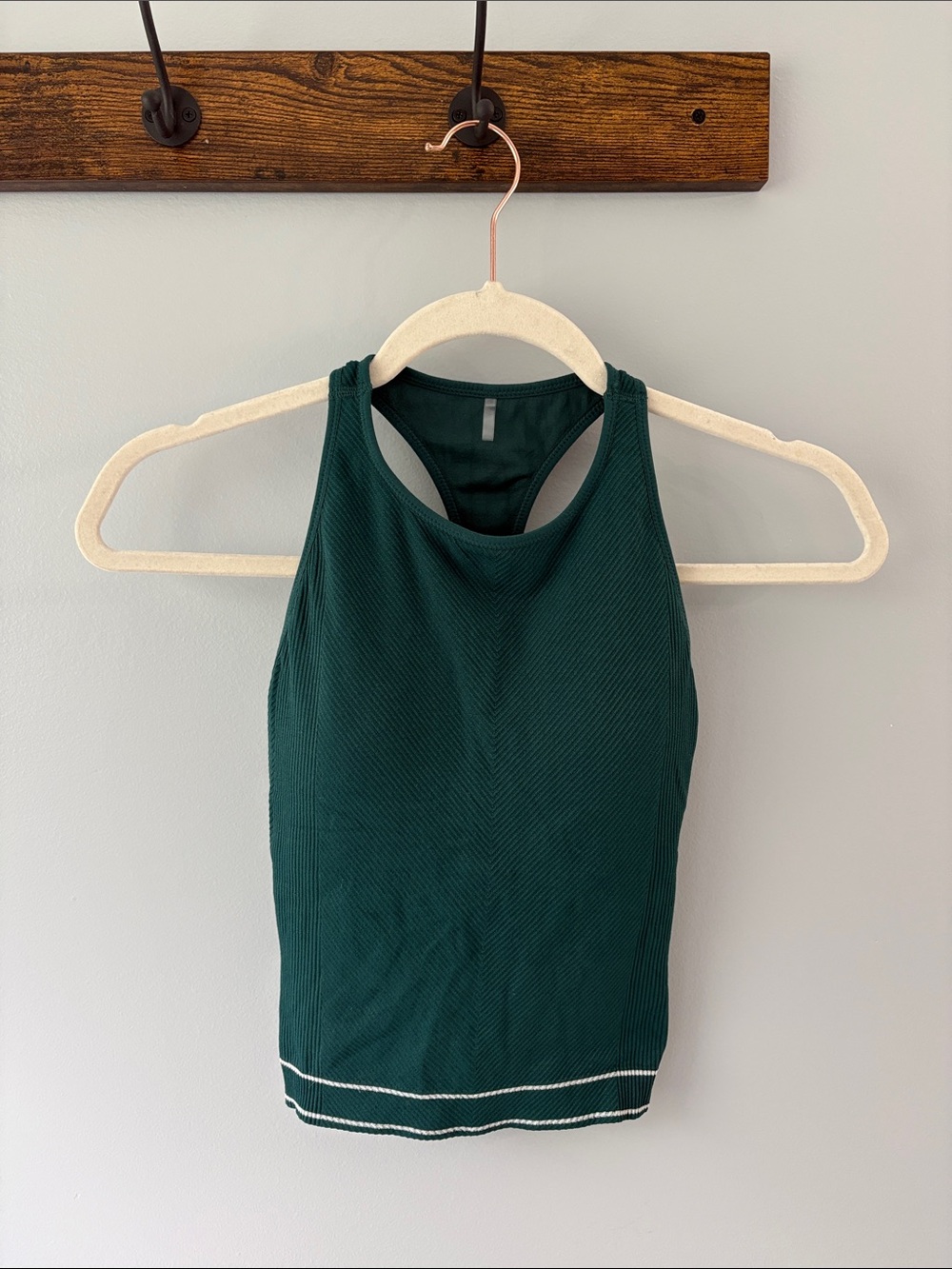 NWOT CALIA by Carrie Underwood Deep Forest Green Cropped Racerback Tank Top